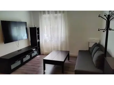Una televisión o centro de entretenimiento en Tranquilo apartamento 5 pers. Madrid Río Mendoza