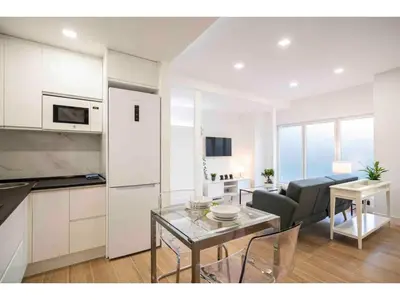 Una cocina o zona de cocina en Precioso apartamento a pie de calle - Retiro- Dr Laguna