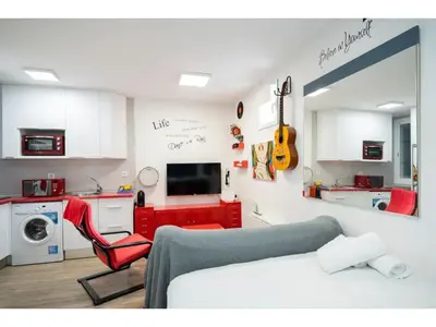Zona de estar de Precioso estudio en Lavapies Salitre