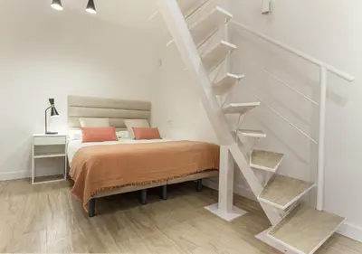 Cama o camas de una habitación en Apartamento Retiro V en Madrid