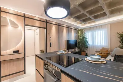 Una cocina o zona de cocina en JUAN BRAVO Apartamento a estrenar con PISCINA