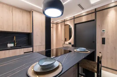 Una cocina o zona de cocina en JUAN BRAVO Apartamento a estrenar con PISCINA