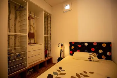 Cama o camas de una habitación en De El Retiro al cielo
