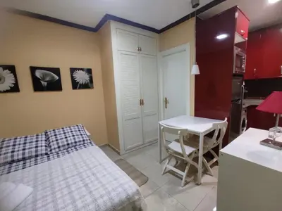 Cama o camas de una habitación en Estudio Lorenzo Acogedor Temporal