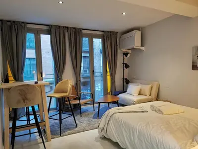 Cama o camas de una habitación en La Estancia de Leganitos