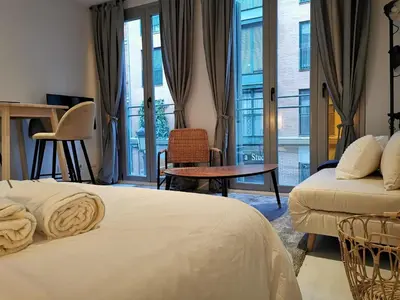 Cama o camas de una habitación en La Estancia de Leganitos