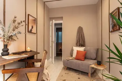 Zona de estar de GOBI - 1 bedroom apartment with office in Chamberi
