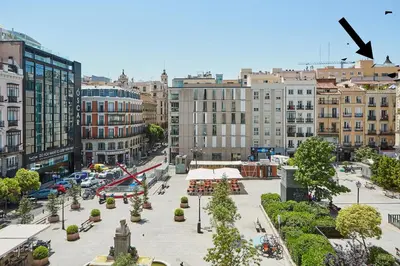 Vista general de Madrid o vista desde el apartamento