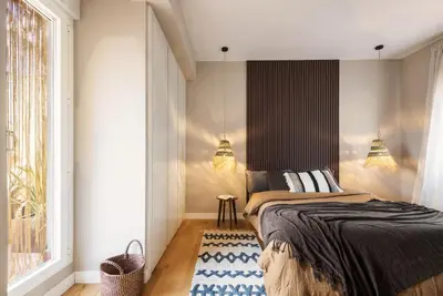 Cama o camas de una habitación en TANAMI - Two bedroom apartment in Chamberí
