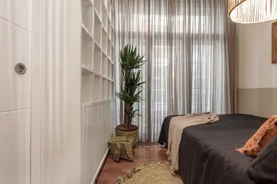 Cama o camas de una habitación en DERJ - 2 Bedroom Apartment in Almagro