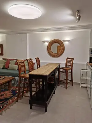 Zona de estar de Loft in Beautiful 19th Century House