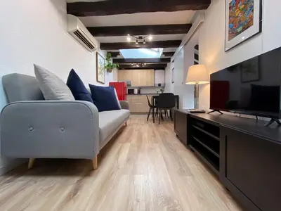 Una televisión o centro de entretenimiento en Malasaña Attic - In the city center