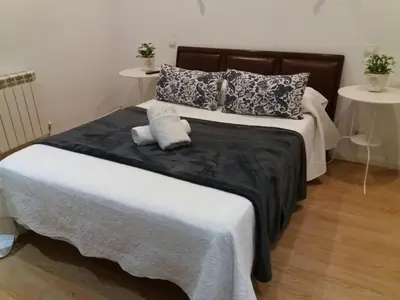 Cama o camas de una habitación en Casa de Huéspedes Prada