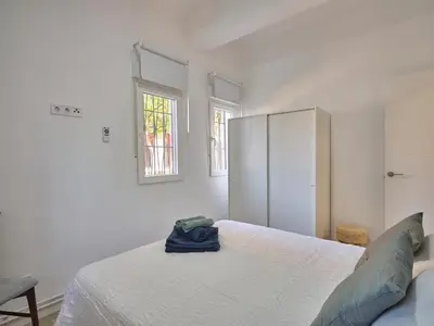 Cama o camas de una habitación en NEW Apto 3 DORMITORIOS 15 min a Sol en metro