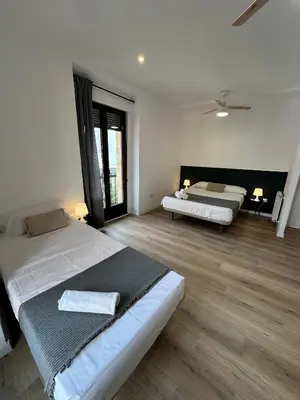 Cama o camas de una habitación en Casa de Huéspedes Mi lla
