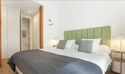 Cama o camas de una habitación en Bellas Artes en Madrid