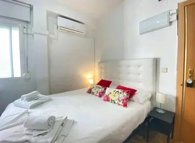 Cama o camas de una habitación en Estudio Acogedor chueca
