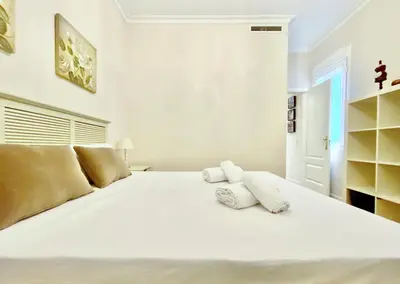 Cama o camas de una habitación en Gran Vía VI - En pleno Centro de Madrid