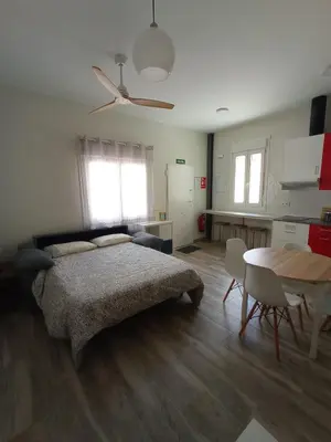 Cama o camas de una habitación en La Casita de Vallecas