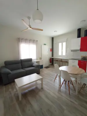 Zona de estar de La Casita de Vallecas