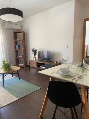 Zona de estar de Apartamento con terraza en el centro de Madrid