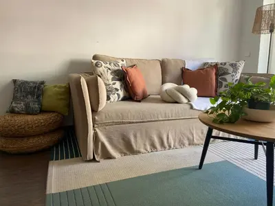 Zona de estar de Apartamento con terraza en el centro de Madrid