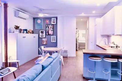 Zona de estar de Calle Rodas 3 Central 5 stars apartment in Madrid for 6 people