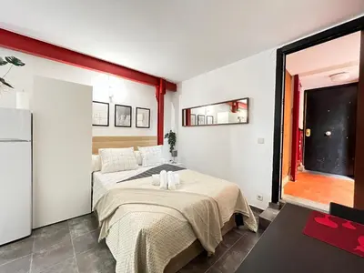 Cama o camas de una habitación en Estudio Caravaca Temporal