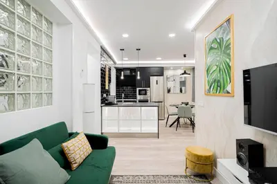 Una televisión o centro de entretenimiento en Noviciado Apartment