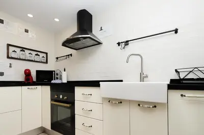 Una cocina o zona de cocina en Fantástico Piso en La Latina, Madrid 6 personas