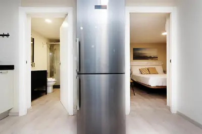 Cama o camas de una habitación en Fantástico Piso en La Latina, Madrid 6 personas