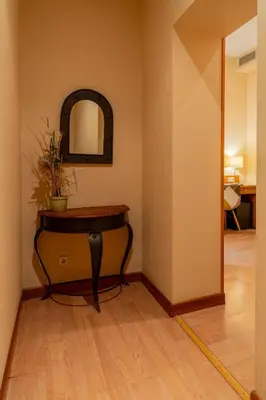 Cama o camas de una habitación en Ateneo Puerta del Sol