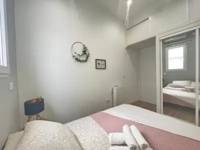 Cama o camas de una habitación en Piso Lacy Ile Temporal