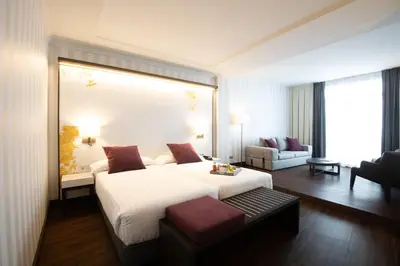 Cama o camas de una habitación en Intelier Palacio San Martin