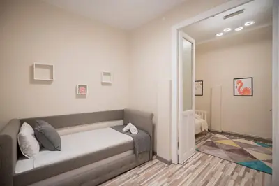 Cama o camas de una habitación en Spectacular flat in Fuencarral/Gran Via