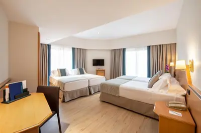 Cama o camas de una habitación en Hotel Praga