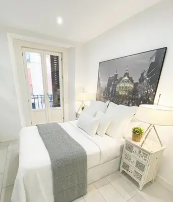 Cama o camas de una habitación en Apartamento Plaza Mayor centrico