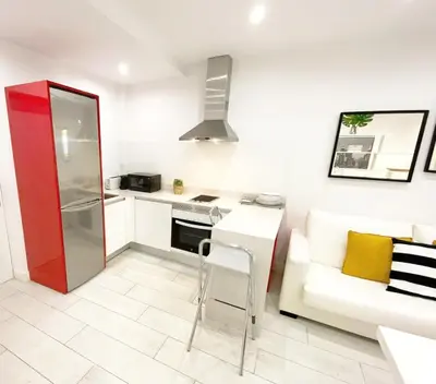 Una cocina o zona de cocina en Apartamento Plaza Mayor centrico