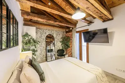 Cama o camas de una habitación en Apartamento Plaza de España 11