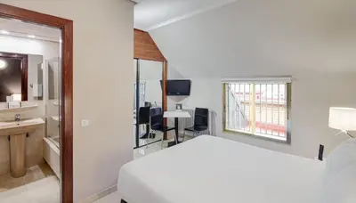 Cama o camas de una habitación en Sercotel Togumar