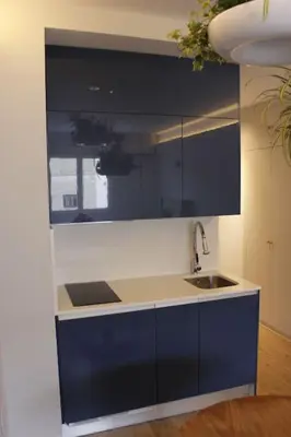 Una cocina o zona de cocina en Apartamento por temporada Centro Diseño Madrid