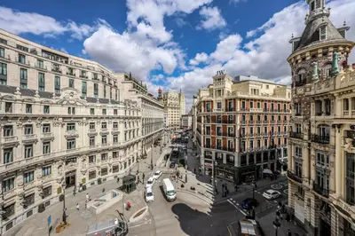 Vista general de Madrid o vista desde el apartamento