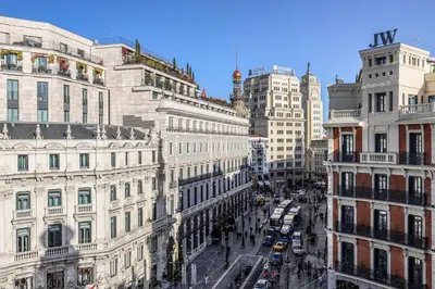 Vista general de Madrid o vista desde el apartamento
