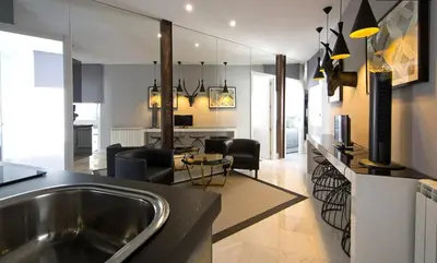Zona de estar de Apartamento Embajadores -No Ascensor-