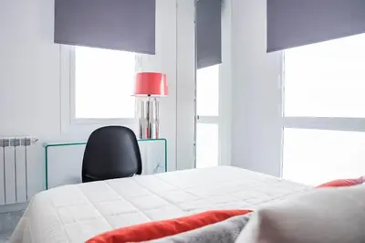 Cama o camas de una habitación en Apartamento Embajadores -No Ascensor-