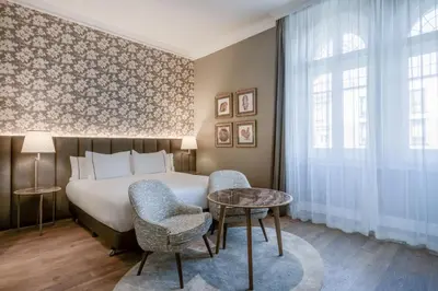Cama o camas de una habitación en Hotel Palacio del Retiro, Autograph Collection