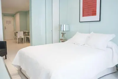 Cama o camas de una habitación en Apartamento Edificio Gran Via -Quinto Piso Sin Ascensor-