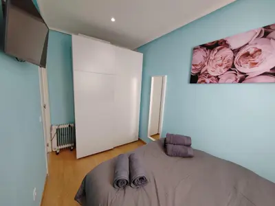 Cama o camas de una habitación en Apartamento Manuel Becerra
