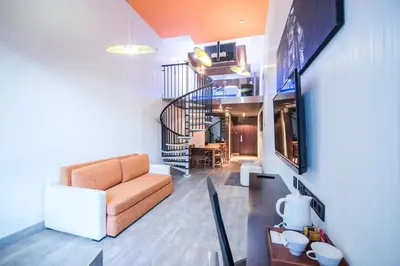 Una televisión o centro de entretenimiento en Petit Palace President Castellana