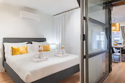 Cama o camas de una habitación en Exclusivo Apartamento en Sol